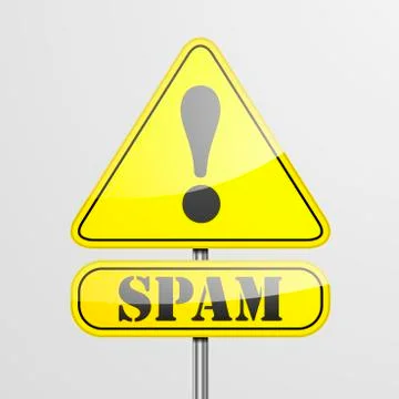 Roadsign spam Stock Illustration
