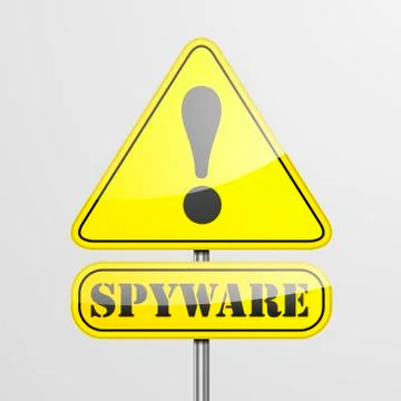 Roadsign spyware Stock Illustration