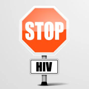 Roadsign stop hiv Stock Illustration