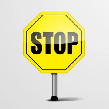 Roadsign stop Stock Illustration