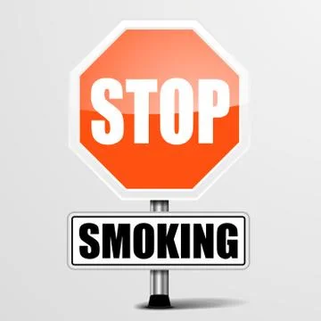 Roadsign stop smoking Stock Illustration