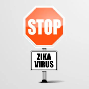 RoadSign Stop Zika Stock Illustration