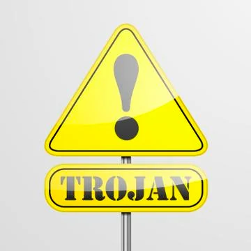 Roadsign trojan Stock Illustration