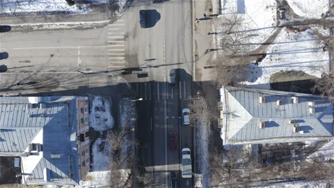 Roadway in the city block Stock Footage 111886371
