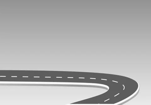 Roadway journey to the future. Stock Illustration