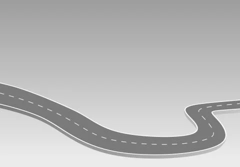 Roadway journey to the future. Stock Illustration