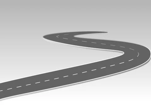 Roadway journey to the future. Stock Illustration