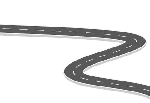 Roadway journey to the future. Stock Illustration