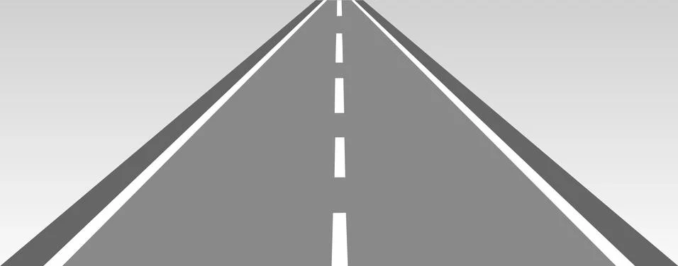 Roadway journey to the future. Stock Illustration