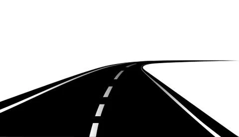 Roadway journey to the future. Stock Illustration