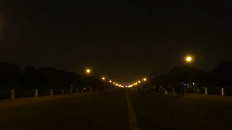 A roadway in the night 스톡 동영상 32493776