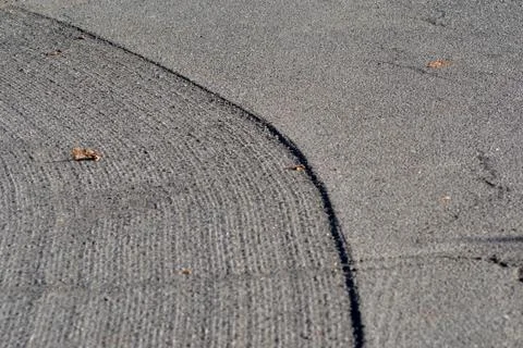 Roadwork: Grooved Pavement Foto stock