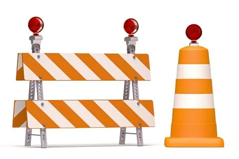 Roadworks, conceptual artwork Stock Illustration