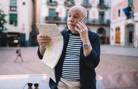 Roaming calling and talking Stock Photos