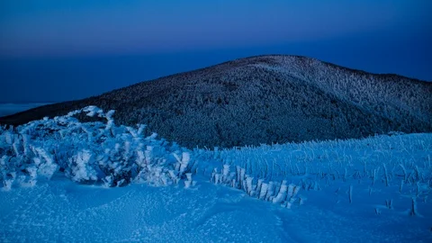 Roan Mountain Alpenglow Stock Footage 104754957