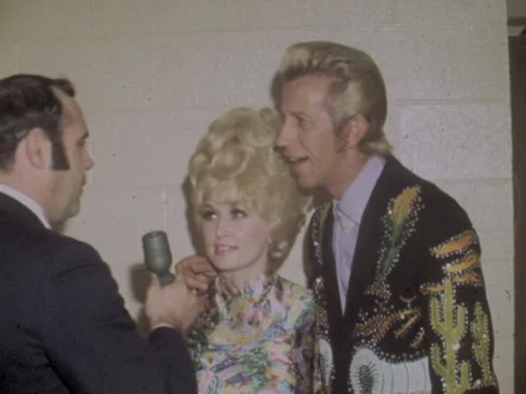 Roanoke, VA - 10/28/71: Interview with Dolly Parton and Porter Wagoner Stock Footage 234347916