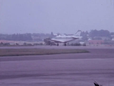 Roanoke, VA - 6/12/69: Small planes take off Stock Footage 234432129