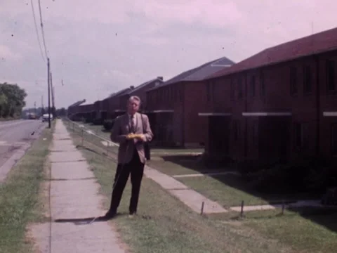 Roanoke, VA - 9/10/68: News report on racial unrest in housing project Stock Footage 234446537