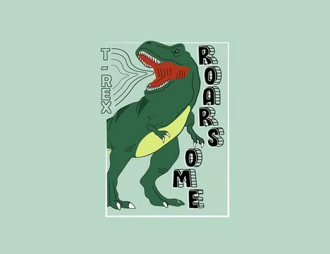 Roar some text Dinosaur vector design for print on toys , t shirt and other use	 스톡 일러스트