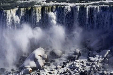 The roar of the waterfall Stock Photos
