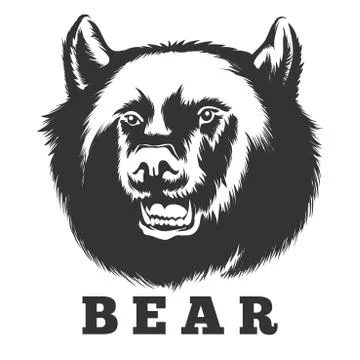 Roaring Bear Emblem Stock Illustration