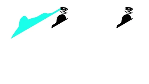 A roaring Bear head logo Animation Sequence Stock Footage 73904226