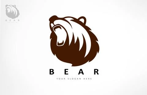 Roaring bear logo vector. Animal design. Stock Illustration