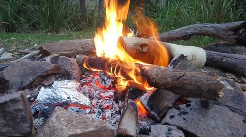 Roaring Camp Fire Foto stock