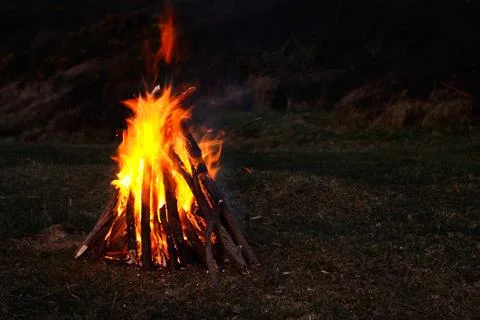 Roaring campfire Stock Photos