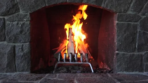 Roaring Fire Stock Footage 147632406