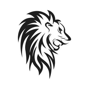 Roaring lion head drawing. vectorial Stock Illustration