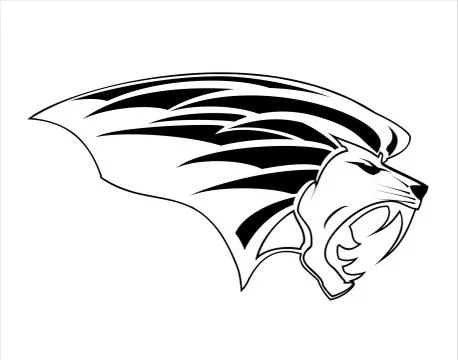 Roaring Lion Head Stock Illustration