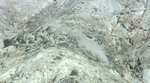 Roaring Mountain, Yellowstone NP Stock Footage 305082