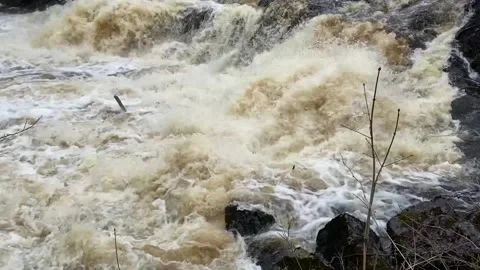Roaring Rapids in Karkkila Stock Footage 191061744
