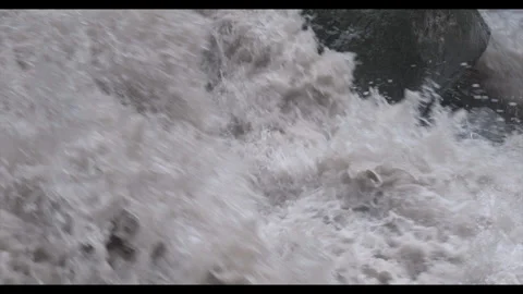 A roaring river, Close-up Detail Stock Footage 290997506