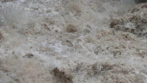 A roaring river, Close-up Detail Stock Footage 290998932