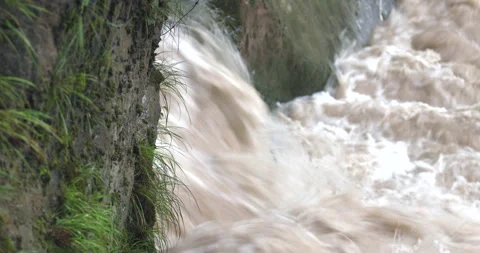 A roaring river, Close-up Detail Stock Footage 291516556