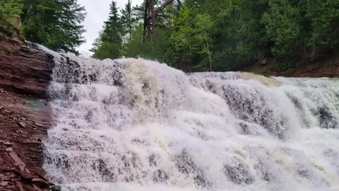 Roaring Waterfall in Michigan 動画素材 337865048