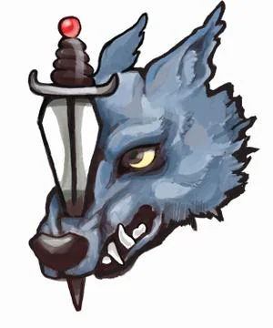 Roaring wolf mascot Stock Illustration