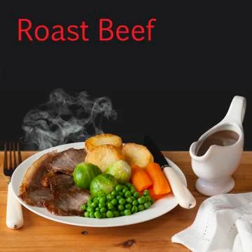 Roast beef concept Stock Photos