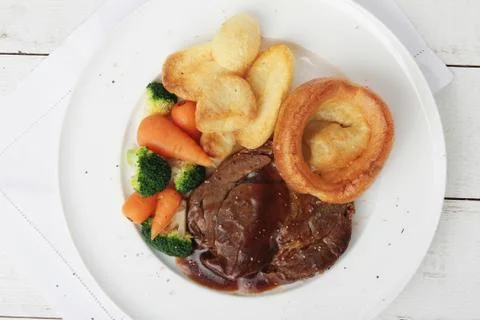 Roast beef dinner Stock Photos