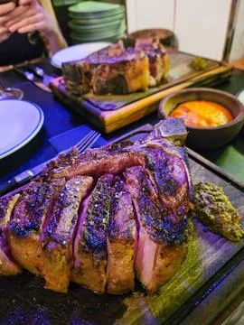 Roast Beef on an Elegant Plate Stock Photos