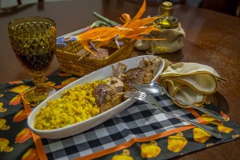 Roast beef farofa Stock Photos