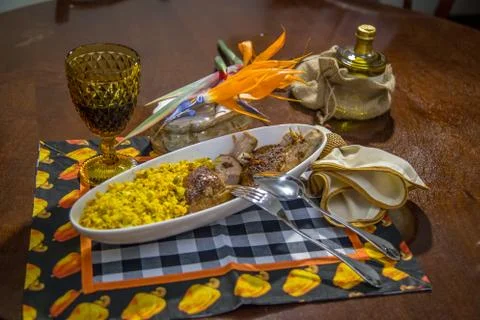 Roast beef farofa Stock Photos