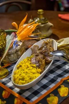 Roast beef farofa Stock Photos