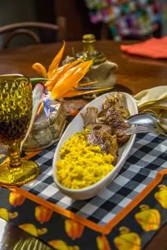 Roast beef farofa Stock Photos