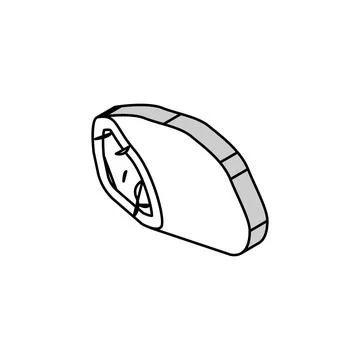 Roast beef isometric icon vector illustration Stock Illustration