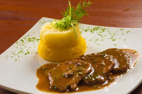Roast Beef meal Stock Photos