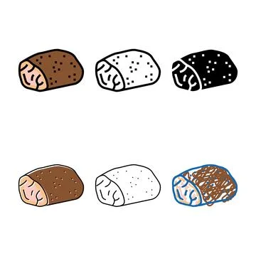 Roast beef pack color icon vector Stock Illustration