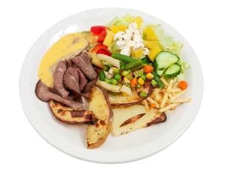 Roast beef plate Stock Photos